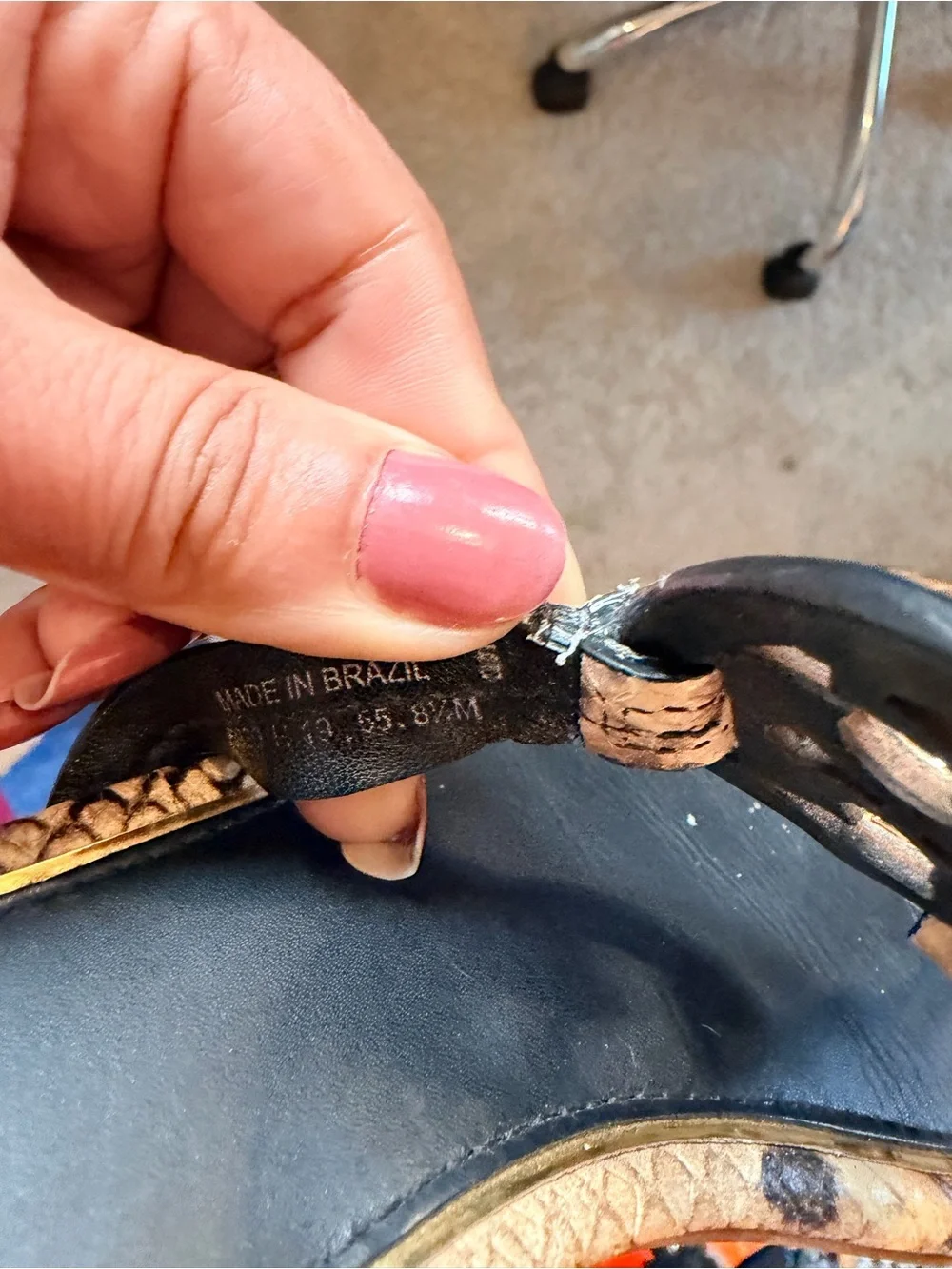 Tory Burch Black Footbed Snake-Print Miller Thong Sandals with Gold Logo